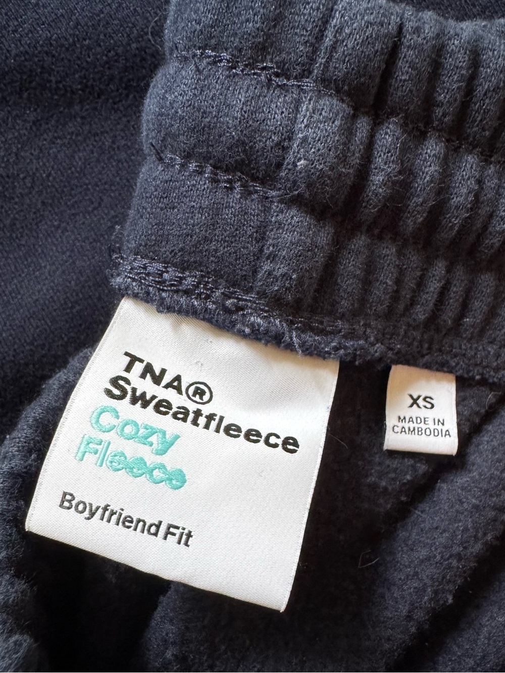 Aritzia TNA Sweatfleece Matching Set Navy | Boyfriend Hoodie + Joggers | XS - Picture 10 of 10
